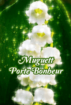 Gif animé muguet porte bonheur